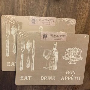 Benson Mills Eat Drink Cork linen placemat, 8 pack